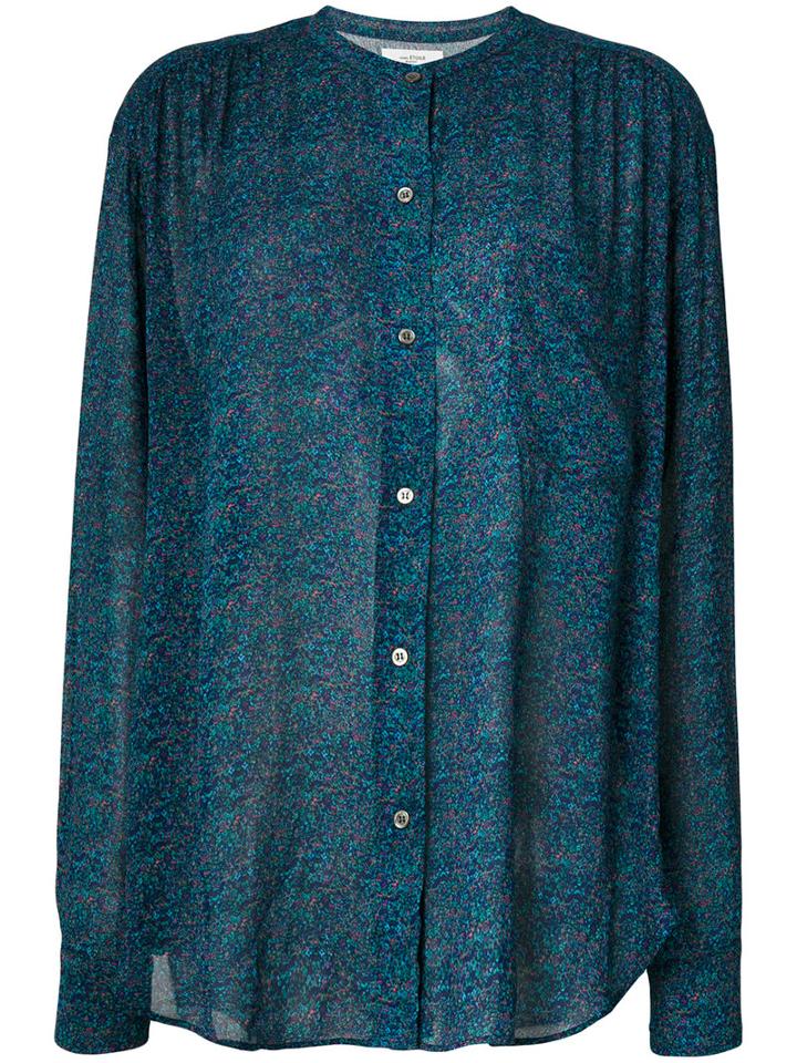 Isabel Marant Étoile - Jaws Printed Chiffon Shirt - Women - Viscose - 42, Blue, Viscose