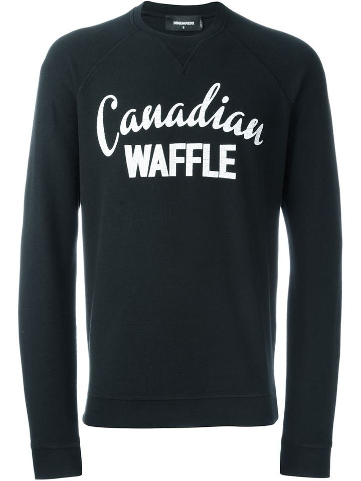 Dsquared2 Canandian Waffle Print Long Sleeve T-shirt
