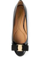Salvatore Ferragamo Varina Ballerinas, Women's, Size: 38.5, Black, Patent Leather