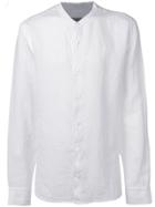 Z Zegna Round-neck Linen Shirt - White