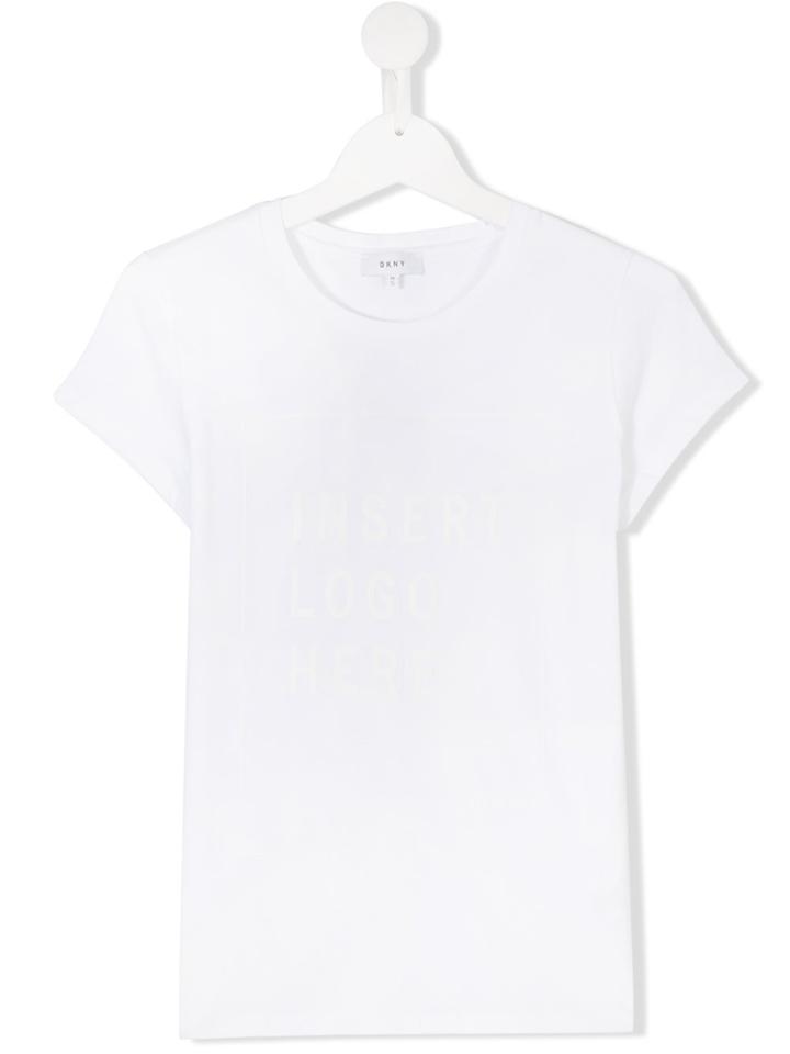 Dkny Kids Insert Logo Here Print T-shirt - White