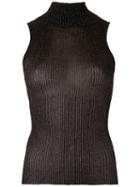 Gig - Knitted Turtle Neck Tank - Women - Polyester - G, Black, Polyester