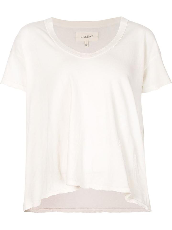 The Great 'the U-neck' T-shirt, Women's, Size: 2, White, Cotton