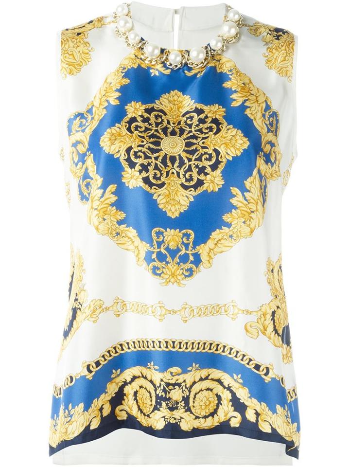 Forte Couture Embellished Silk Tank