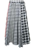 Thom Browne Altered Pleat Midi Skirt - Blue