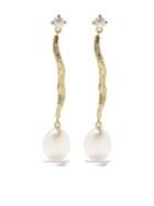 Wouters & Hendrix Gold 18kt Yellow Gold Pearl Branch Earrings
