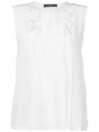 Weekend Max Mara Lazise Ruffled Blouse - White