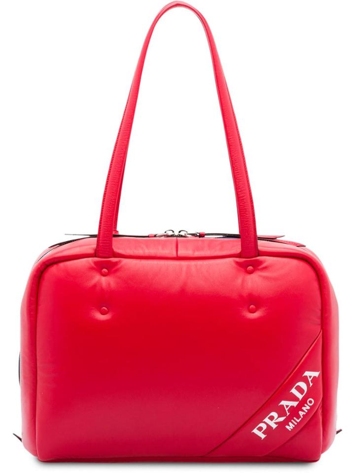Prada Padded Tote Bag - Red