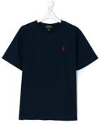 Ralph Lauren Kids - Logo Embroidery T-shirt - Kids - Cotton - 7 Yrs, Blue