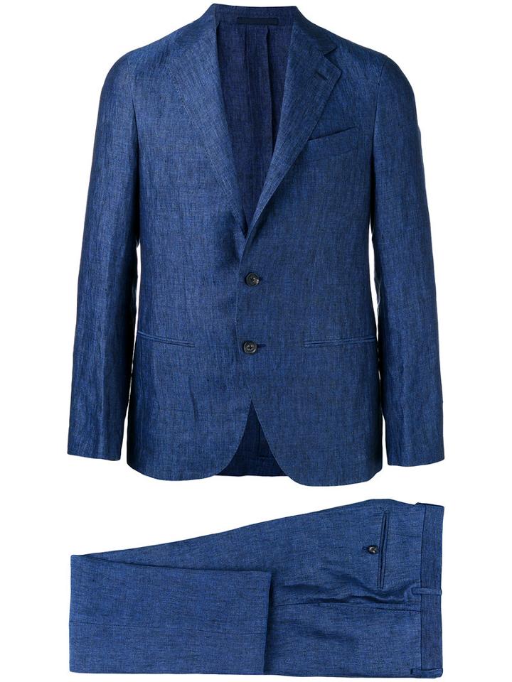 Caruso Dinner Suit, Men's, Size: 48, Blue, Linen/flax/viscose