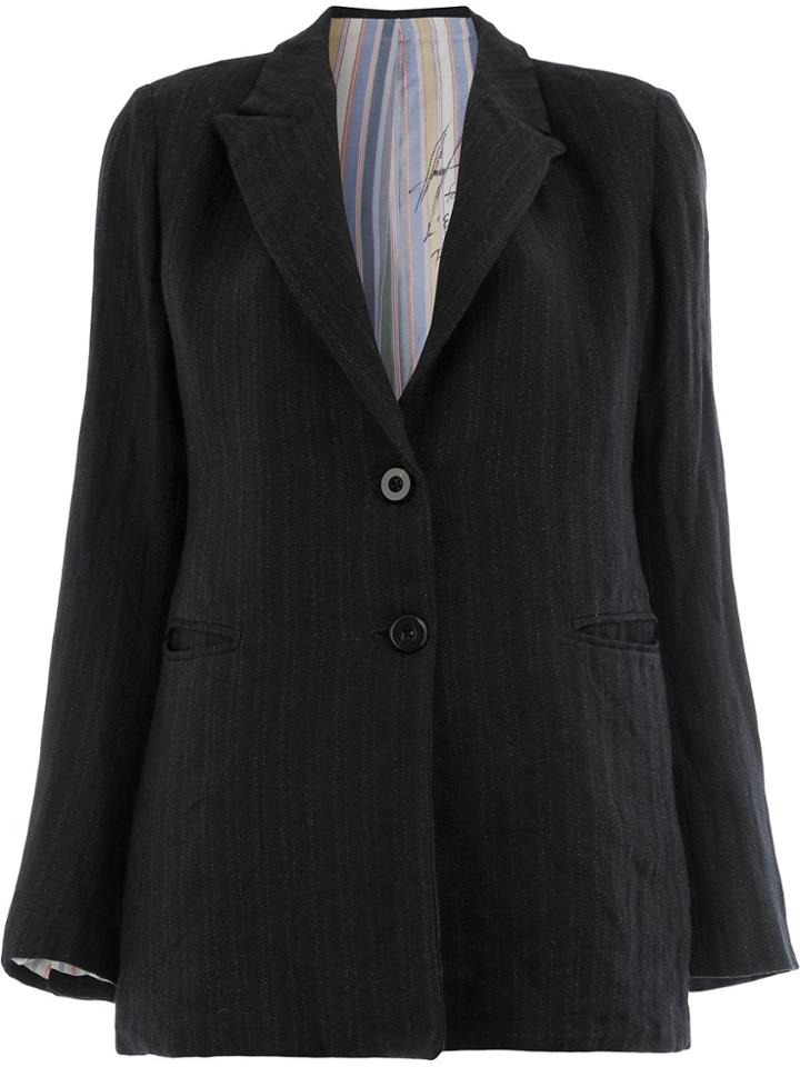 Geoffrey B. Small Herringbone Jacket - Black