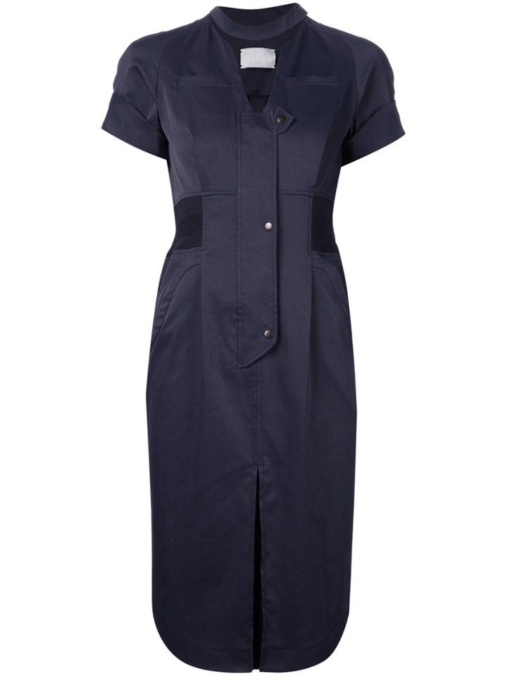 Mame Kurogouchi Fitted Shirt Dress - Blue