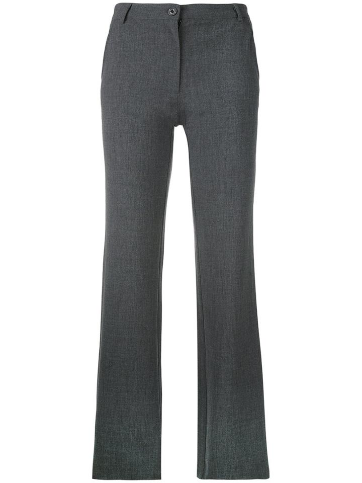 Armani Jeans - Straight Trousers - Women - Polyester/spandex/elastane/viscose - 38, Grey, Polyester/spandex/elastane/viscose