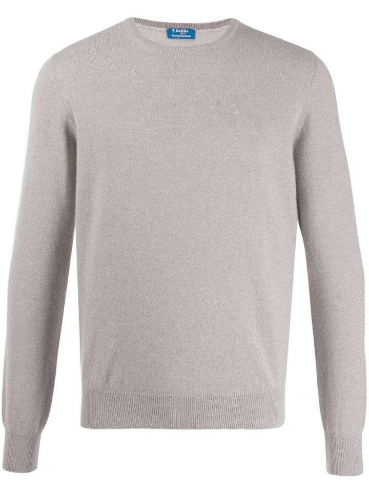 Barba Crew Neck Jumper - Neutrals