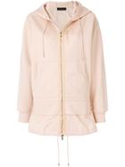 Diesel Black Gold Longline Layered Look Zip-front Hoodie - Nude &