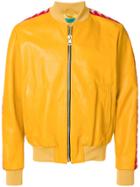 Paura Logo Sleeve Bomber Jacket - Yellow & Orange