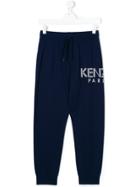 Kenzo Kids Logo Print Jogging Trousers - Blue