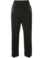 Sport Max Code Stitch Detail Cropped Trousers - Black