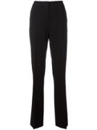 Max Mara Pleat-front Tailored Trousers, Women's, Size: 42, Black, Virgin Wool/spandex/elastane