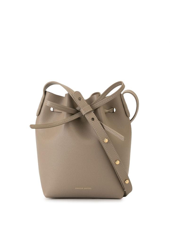 Mansur Gavriel Mini Mini Bucket Bag - Grey
