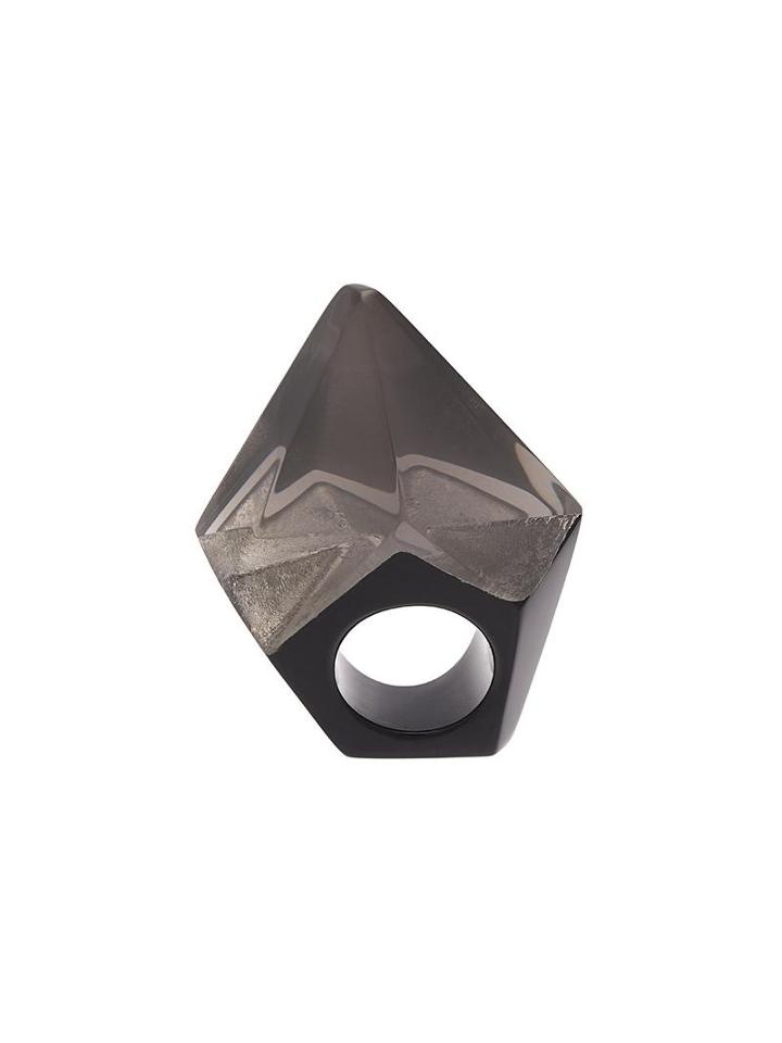 Monies Facet Spike Ring, Women's, Size: Medium, Grey