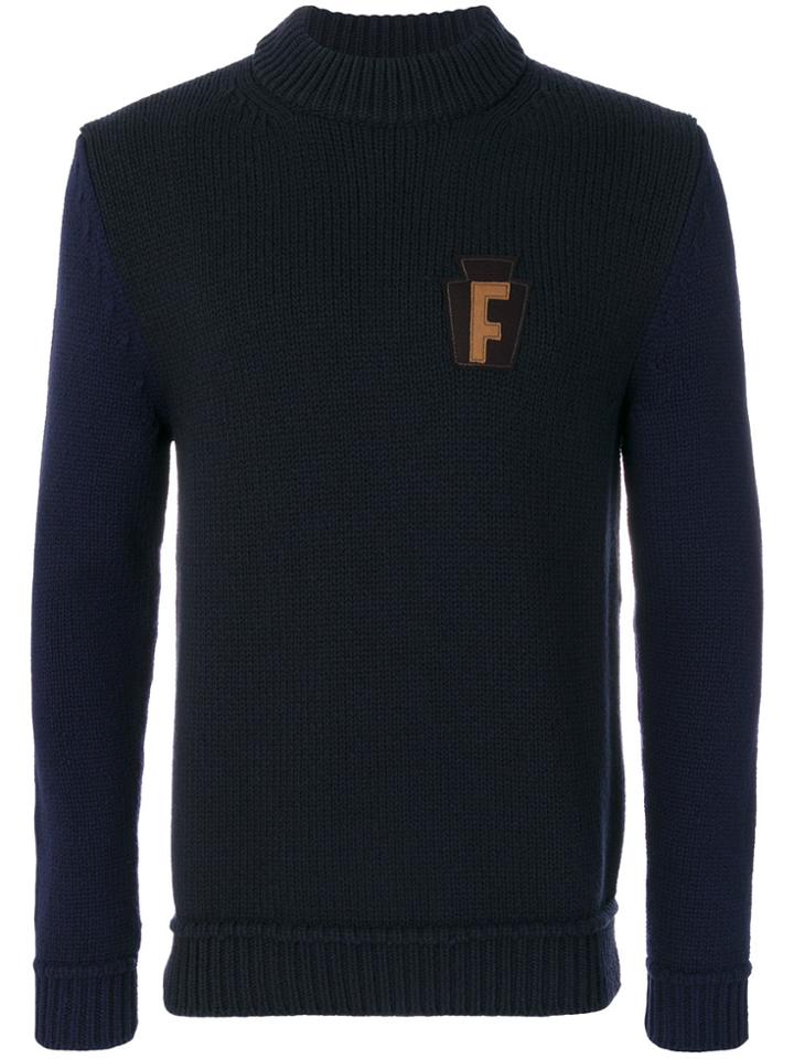 Salvatore Ferragamo High Neck Jumper - Blue