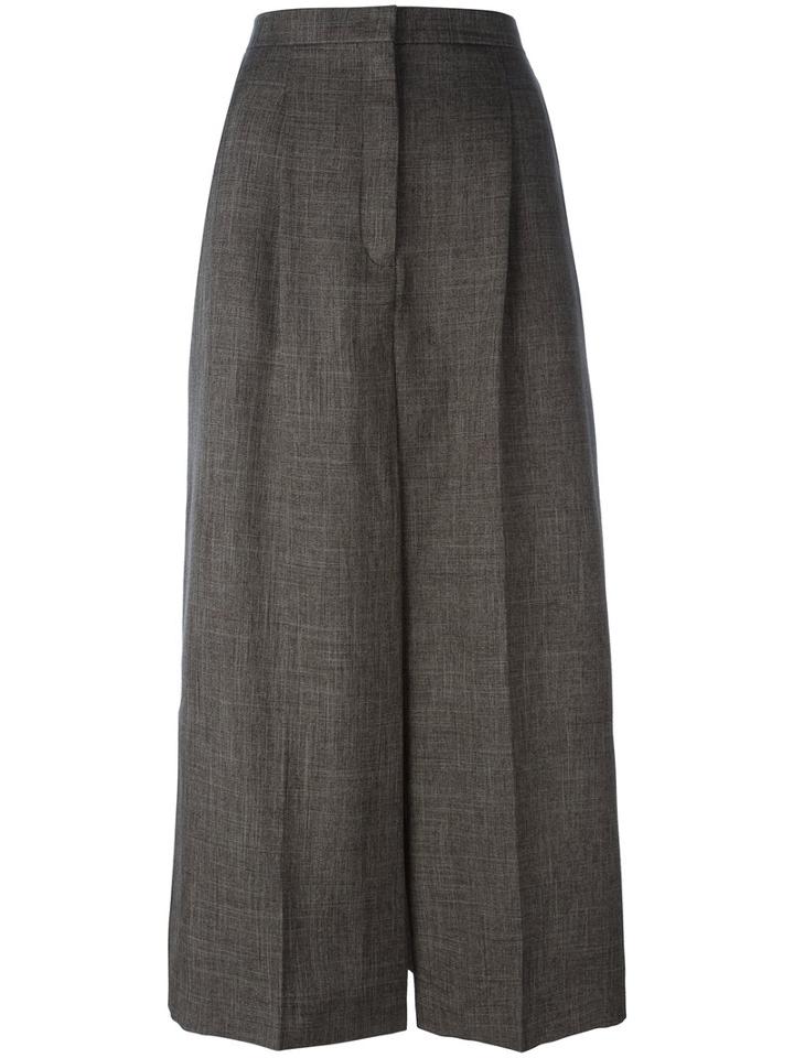 Acne Studios Flare Wide-leg Trousers, Women's, Size: 38, Brown, Cotton/nylon/polyester