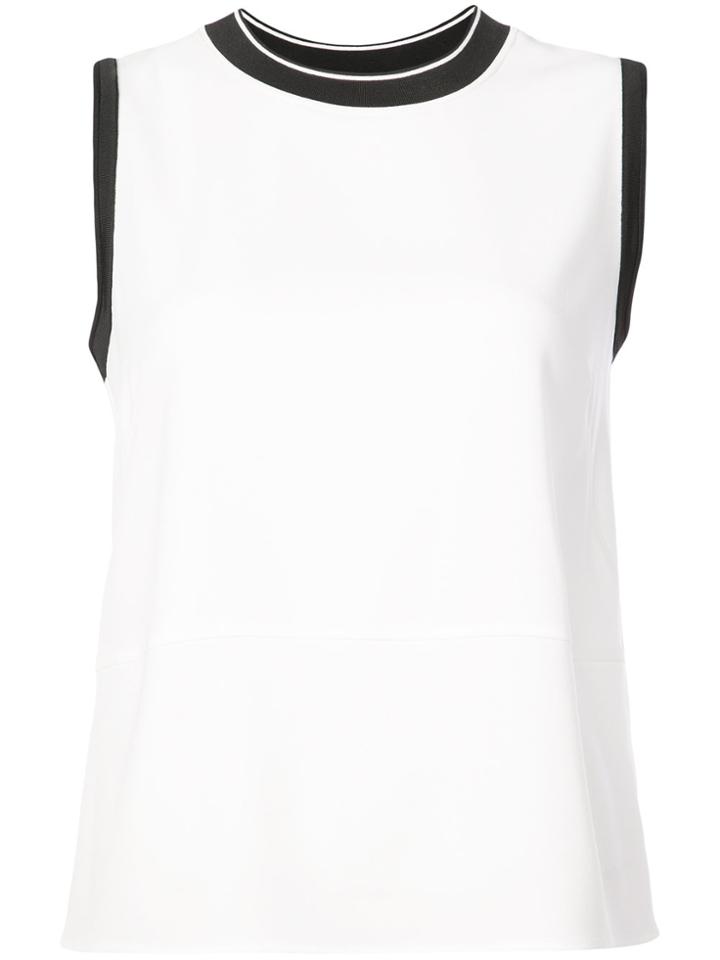 Rag & Bone Sleeveless Bordered Tank Top - White