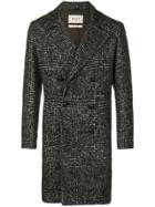 Paltò Textured Double-breasted Coat - Black