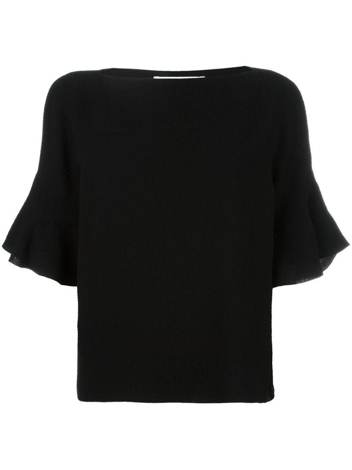 See By Chloé Ruffled Sleeves Blouse, Women's, Size: 36, Black, Polyester/viscose