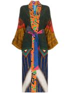 Rianna + Nina Mixed Aztec Print Kimono - Multicolour