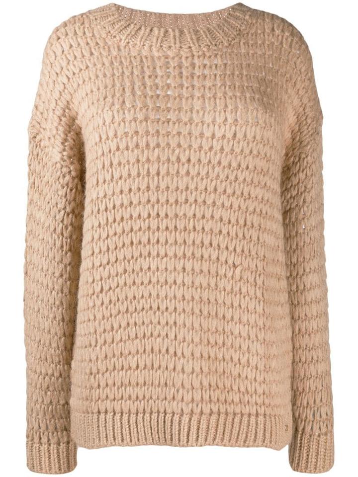 Twin-set Loose Knit Jumper - Brown