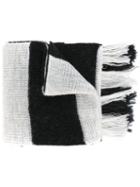 Lanvin - Striped Scarf - Men - Merino - One Size, Grey, Merino