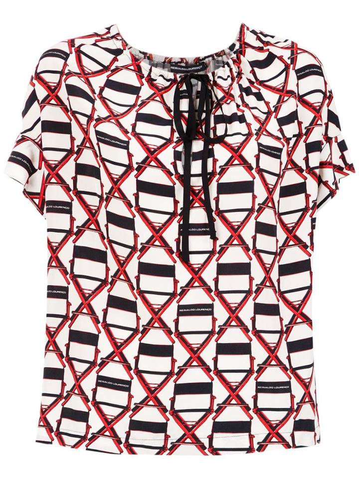 Reinaldo Lourenço Printed Top - Red