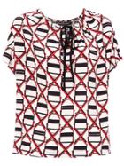 Reinaldo Lourenço Printed Top - Red