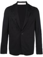 Isabel Benenato Embroidered Blazer, Men's, Size: 48, Black, Viscose