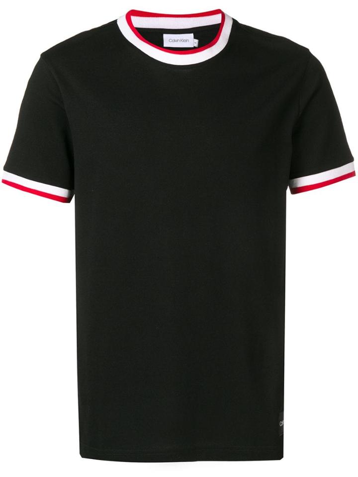 Calvin Klein Contrast Trim T-shirt - Black