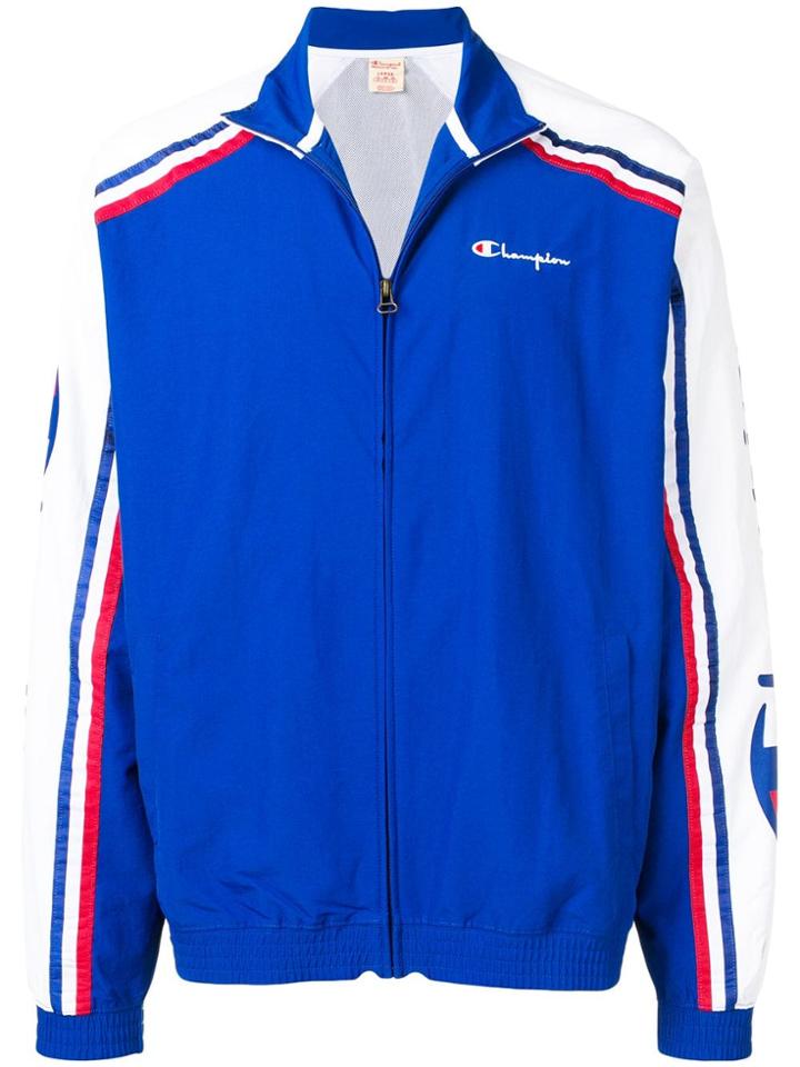 Champion Contrast Sleeves Sports Jacket - Blue