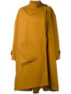 Lemaire - Asymmetric Oversize Coat - Women - Cotton - 38, Brown, Cotton