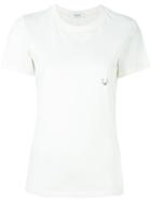 Mugler Piercing Detail T-shirt, Women's, Size: 40, Nude/neutrals, Cotton