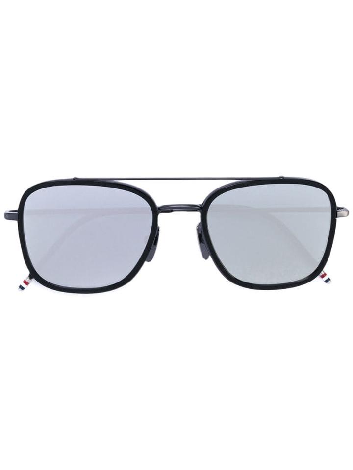 Thom Browne Eyewear Black Iron & Dark Grey Sunglasses
