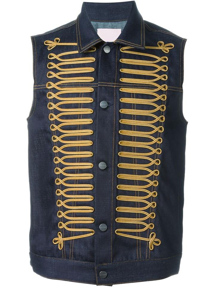 Palm Angels Embroidered Denim Gilet