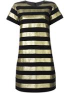 Marc By Marc Jacobs Metallic Stripe Shortsleeved Dress