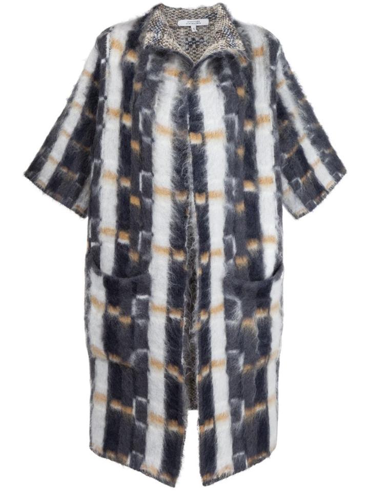 Dorothee Schumacher Checked Short Sleeve Coat, Women's, Size: 2, Polyamide/mohair/wool