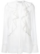 Givenchy Pearl Ruffled Blouse - White