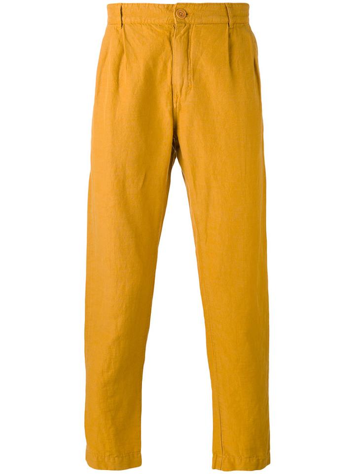 Études - 'archives' Trousers - Men - Cotton/linen/flax - 50, Yellow/orange, Cotton/linen/flax
