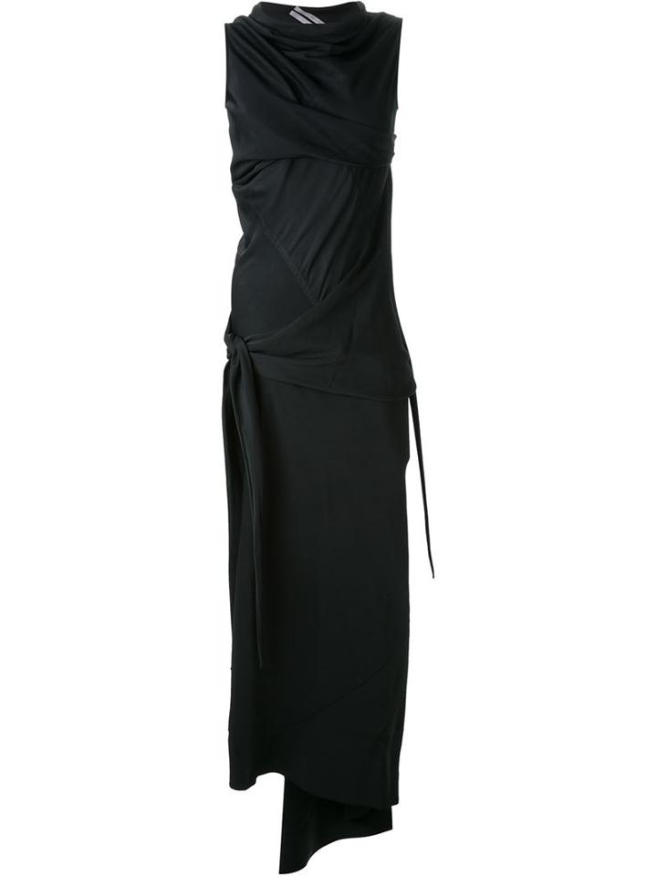 Rick Owens Draped Evening Dress, Women's, Size: 40, Black, Spandex/elastane/viscose
