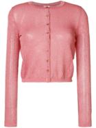 M Missoni Cropped Knitted Cardigan - Pink & Purple