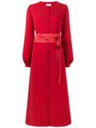 Racil - Button Up Bow Dress - Women - Polyester/acetate/viscose - 36, Women's, Red, Polyester/acetate/viscose