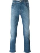 Jacob Cohen Stonewash Effect Skinny Jeans, Men's, Size: 32, Blue, Cotton/polyester/spandex/elastane